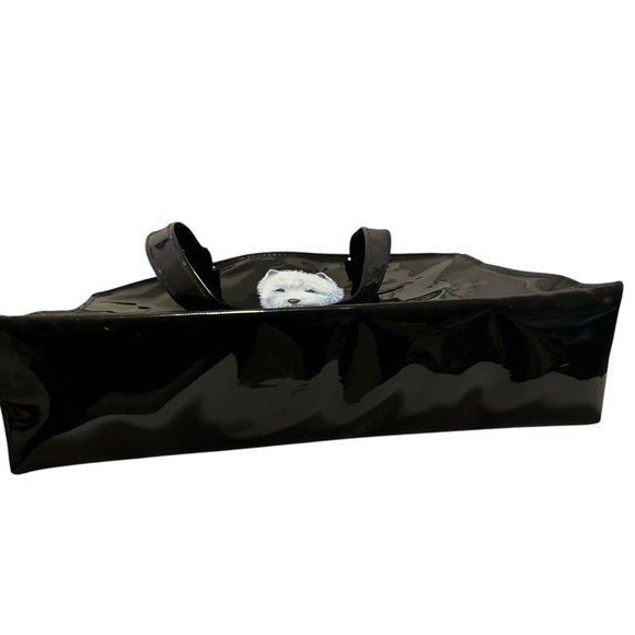 Harrods Westie Dog Tote Bag Zipper Closure - Picture 5 of 7